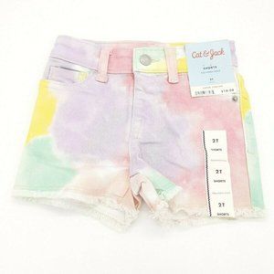 Tie Dye Jean Shorts Super Stretch with Adjustable Waist by Cat & Jack*